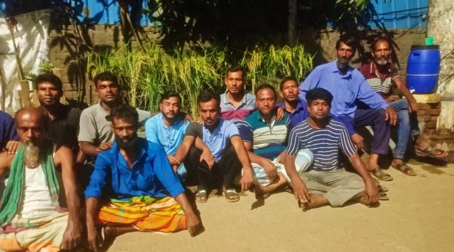 পরিবহন শ্রমিক দলের নেতা আলাউদ্দিন উদ্বেগে সড়কের পাশে ধানের শীর্ষে সৌন্দর্য বর্ধন