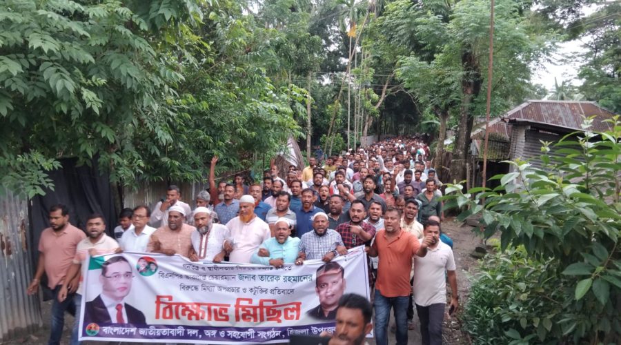 বরিশালের হিজলায় তারেক রহমানকে নিয়ে কটুক্তি ও অপপ্রচার এর বিরুদ্ধে বিক্ষোভ সমাবেশ বরিশালের হিজলায় তারেক রহমানকে নিয়ে কটুক্তি ও অপপ্রচার এর বিরুদ্ধে বিক্ষোভ সমাবেশ