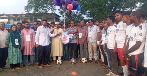 বালিয়াকান্দিতে আরাফাত রহমান কোকো স্মৃতি ফুটবল টুর্নামেন্টের উদ্বোধন