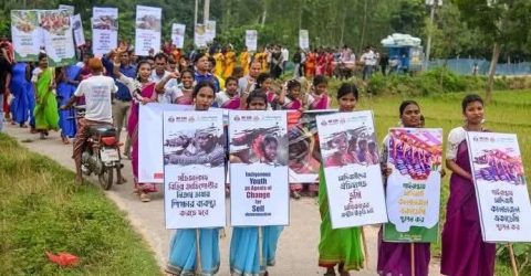 গাইবান্ধায় আন্তর্জাতিক আদিবাসী দিবসে অধিকার প্রতিষ্ঠা ও সাংবিধানিক স্বীকৃতির দাবি