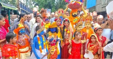 দুর্গাপুরে শ্রীকৃষ্ণের জন্মাষ্টমী পালিত