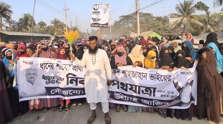 নোয়াখালীতে ধানের শীষের পক্ষে নির্বাচনী পথযাত্রা