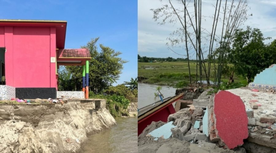 চোখের পলকে’ পদ্মায় বিলীন প্রবাসীর বাড়ি, আতঙ্কে হাজারো মানুষ