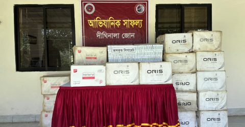 দীঘিনালায় সেনাবাহিনীর অভিযানে বিপুল পরিমাণ ভারতীয় সিগারেট জব্দ