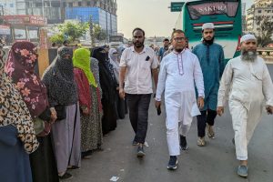 ঢাকা-৪ আসনের এমপি সৈয়দ জয়নুল আবেদীনের অংশগ্রহণে কুষ্টিয়ামুখী ১১ দলীয় জোটের লংমার্চ